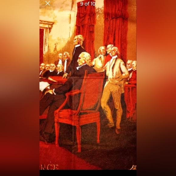 Beautiful Vintage 1976 Tapestry Signing of the 1876 Declaration of Independence. - Picture 9 of 10